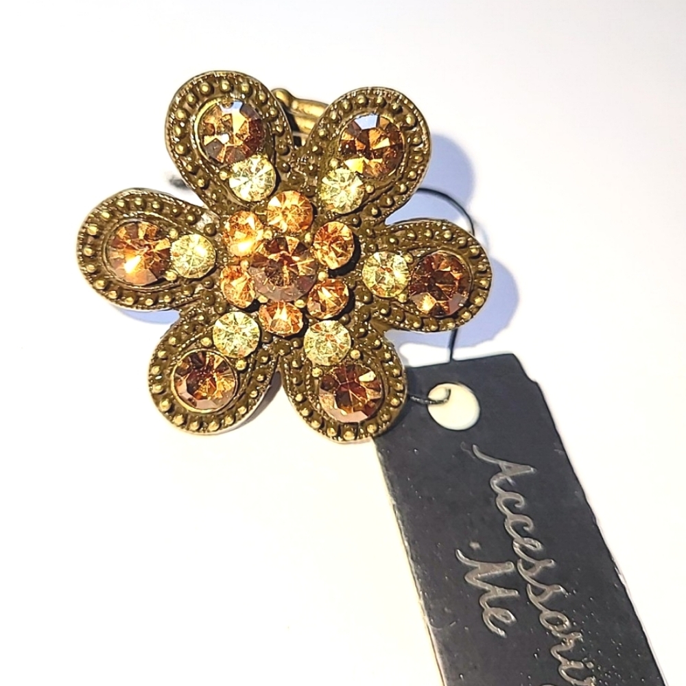 STRETCHY RING LOT - OWL, FLOWER, YELLOW STONE - ALL NWT - Picture 4 of 6